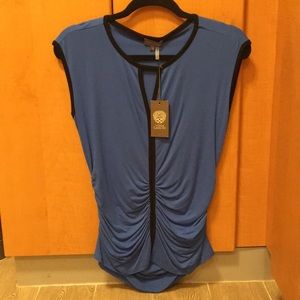 NWT Vince Camuto Sleeveless Ruched Top